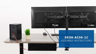 DESK-AC06-1C Under Desk Cable Management Tray Assembly by VIVO