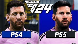 FC 24 (FIFA 24):  PS4 vs PS5 Comparison | Face, Graphics, Gameplay & UEFA Celebration