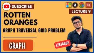 π Graph Tutorial 9: Rotten Oranges Leetcode | BFS Traversal | Java | Data Structures | Graph