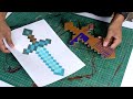 how to make minecraft diamond sword