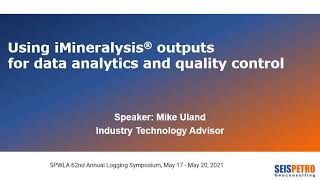 Using iMineralysis outputs for data analytics and quality control