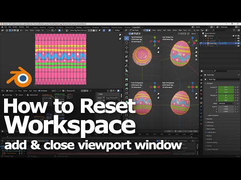 Blender Layout Tutorial To Add Workspace Window And Reset To Default