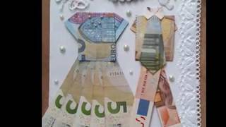 Geldscheine Zur Origami Faltenkleid Hochzeit Geld Falten