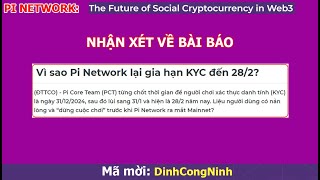 Pi Network: Nhận xét về bài báo \