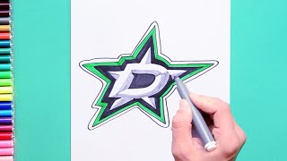 How to draw the Dallas Stars Logo (NHL Team)