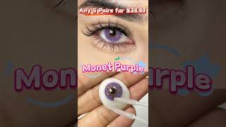 [MISLENS] Dare to be Different with MONET PURPLE Contacts!👁️💜#mislens #softlens #purpleeyes #lashes