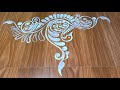 Beautiful peacock style door alpona Design /Mukesh arts