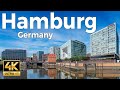 Hamburg, Germany Walking Tour (4k Ultra HD 60fps) – With Captions