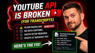 Extract YouTube Transcripts with NO API KEY & NO Quotas! 🚀