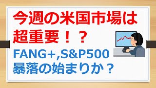 今週の米国市場は超重要！　FANG+、S\u0026P500の暴落の始まりか？　【有村ポウの資産運用】250113