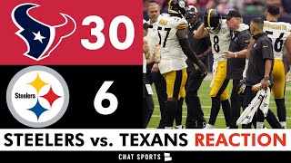 Steelers INSTANT Reaction & News After 30-6 Loss vs. Texans - Kenny Pickett Leaves With Knee Injury