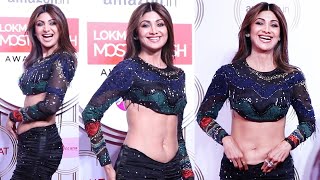 Shilpa Shetty Flaunts Her Flat Tummy At Lokmat Most Stylish Awards 2023