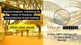 Beyond Chatbots: Unleash The Power of Chatbots, Conversational AI & Postbots - Jithin Jose Jacob