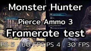 [PS5 vs PS4] Monster Hunter World Frame rate w/ P3 Ammo TEST