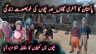 Pakistani Village Between Of Two Mountains | Small Childs Competion | Mountains Village Life
