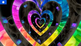 beautiful heart tunnel a long version of the previous video. special background effect/screensaver 💖