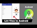 Listview in android studio | Custom listview | Array Adapter | Create Listview | Part 1 | #30