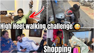 High Heel walking challenge 😳,Khushi Winner🥳