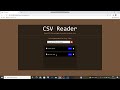 CSV File Reader Based On Nodejs, Express and EJS