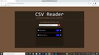 CSV File Reader Based On Nodejs, Express and EJS