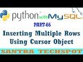 #66 | Insert multiple rows into the MySQL table Using Cursor Object in Python in Tamil