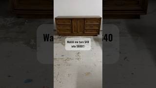 Turn a $40 dresser into $600! #diyfurnituremakeover #furnitureflip #diy #dressermakeover #furniture