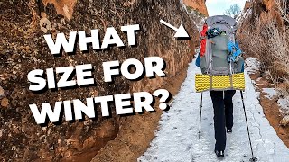 What Size Backpack for Winter Camping?