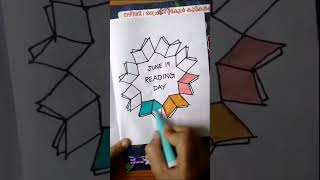 How to make reading day poster easily #simple#beautiful