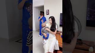 这儿子太不给面子了，张嘴就喊“爸爸”#cute #funny #萌娃 #baby #cutebaby