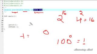 97 pow Math function in C Programming Language Video Tutorial Full HD