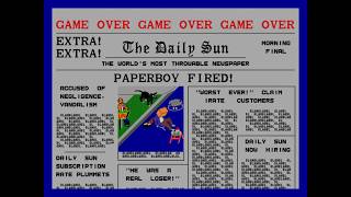 Paperboy (Arcade) Game Over Special.