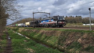 4K Treinen bij de Zwartvenseweg in Tilburg en in Hulten 13-04-2023! European trains