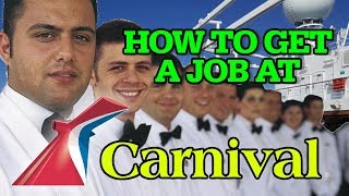 How to Get a Job Working on a Carnival Cruise Ship