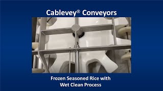 Cablevey® Conveyors Frozen Seasoned Rice with Wet Clean Process