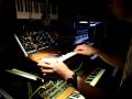 minimoog jamming at analog sweden studio