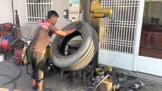 卡車拆胎機 truck tire changer 省油，免發電機，免動力輸出裝置，跟自動打氣控壓錶