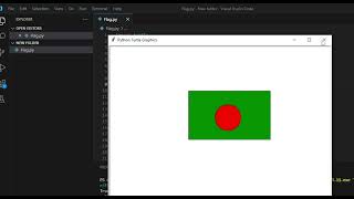 Python project : Bangladesh Flag Using Python in VS code