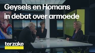 Jos Geysels en Liesbeth Homans in debat over armoede | Terzake