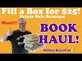 Fill a Box for $25!  It was an Old School Estate Sale Book Haul- books for online resell and profit!