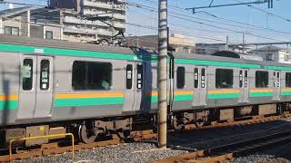 上野東京ライン E233系3000番台+E231系1000番台 通過