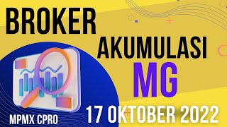 Akumulasi Broker MG 17 Oktober 2022 MPMX CPRO