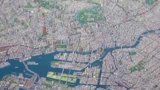 手描きによる現代の東京ﾊﾟﾉﾗﾏ絵地図（Bird's-Eye View of Tokyo)※handwriting