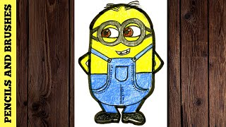 How to Draw Minion step by step easy | Minion Drawing Tutorial