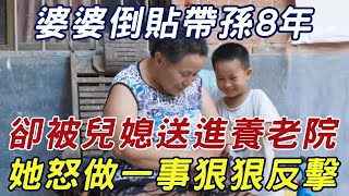 65歲婆婆倒貼帶孫8年，卻被兒媳送進養老院，她怒做一件事，狠狠反擊！兒媳婦氣的臉都綠了 |三味書屋