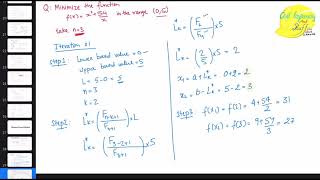 Fibonacci Search Method with Numerical Example.