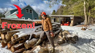 Can Frozen Firewood Be Cut And Split?