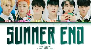 ONF (온엔오프) - Summer End Lyrics (Han/Rom/Eng/Color Coded/Lyrics/가사) | bingsoosh