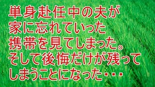 修羅場　単身赴任中の夫が家に忘れていった携帯を見てしまった。そして後悔だけが残ってしまうことになった・・・【スカッと！あこりこEX】