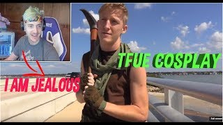 NINJA IS JEALOUS OF TFUE | TFUE DEFAULT COSPLAY | FUNNY FAILS AND EPIC MOMENTS !!