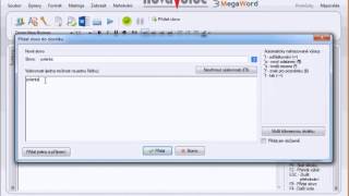 NovaVoice - Lekce   Přidání slova do slovníku